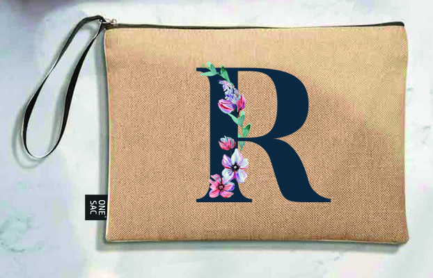 Bolso de mano letra r una pieza (diseño variado) (25×18×1 )